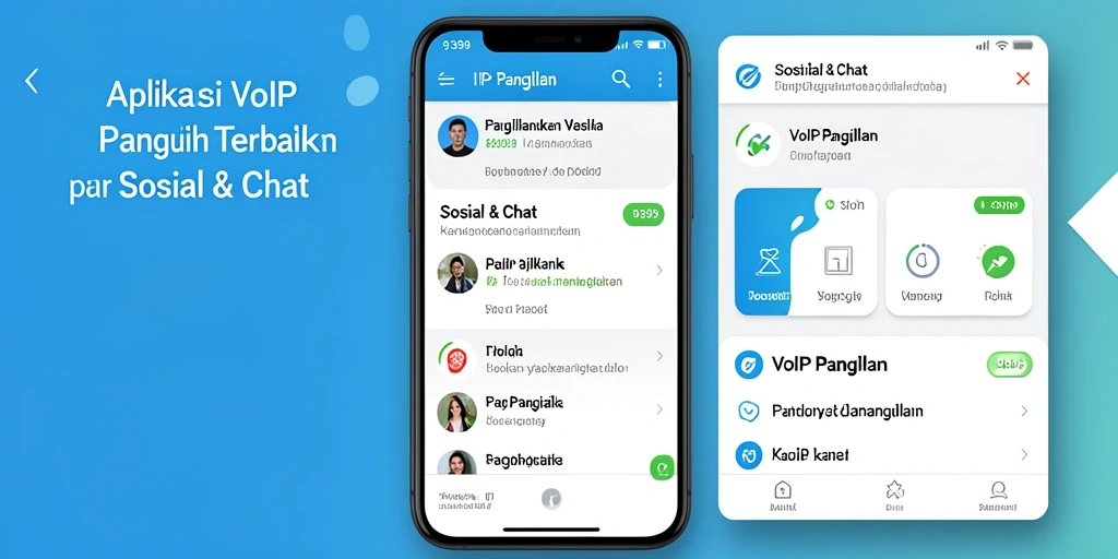 Tampilan antarmuka aplikasi VoIP Panggilan 9399 yang user-friendly.