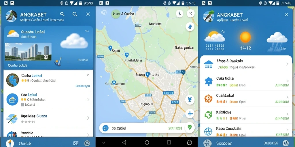 Antarmuka aplikasi ANGKABET menampilkan data cuaca lokal dengan jelas.