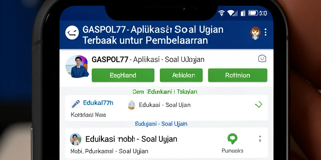 Tampilan antarmuka aplikasi GASPOL77 untuk Soal Ujian.
