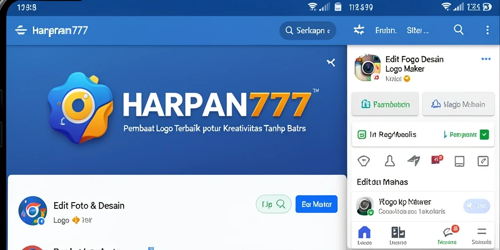 Tampilan antarmuka aplikasi HARAPAN777 yang menarik dan mudah digunakan.