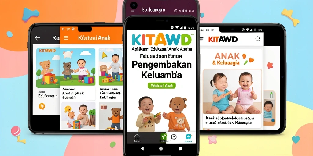 Tampilan antarmuka edukatif yang menarik dari aplikasi KITAWD.
