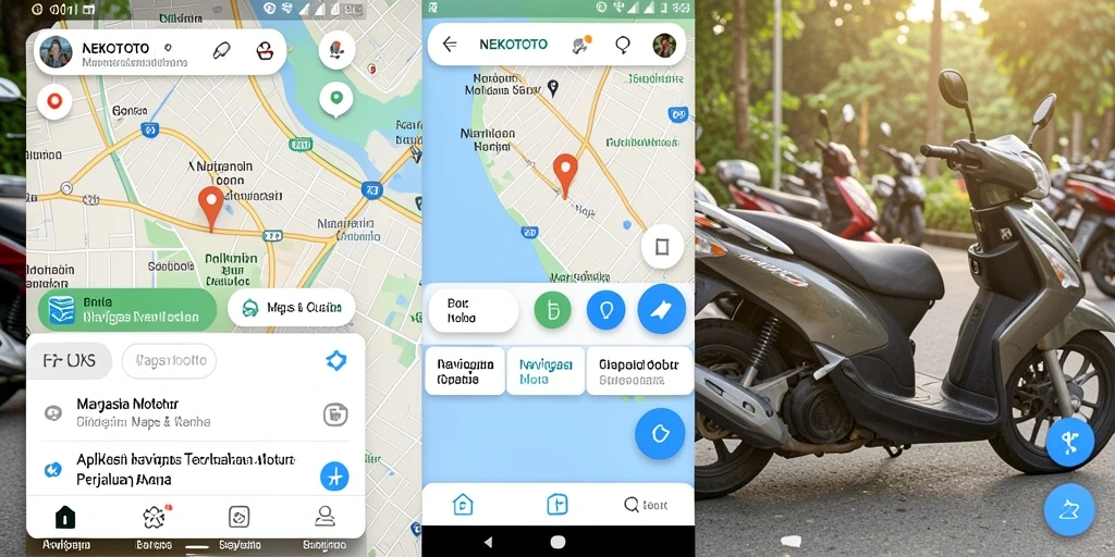 Tampilan antarmuka NEKOTOTO yang mudah digunakan untuk navigasi motor.