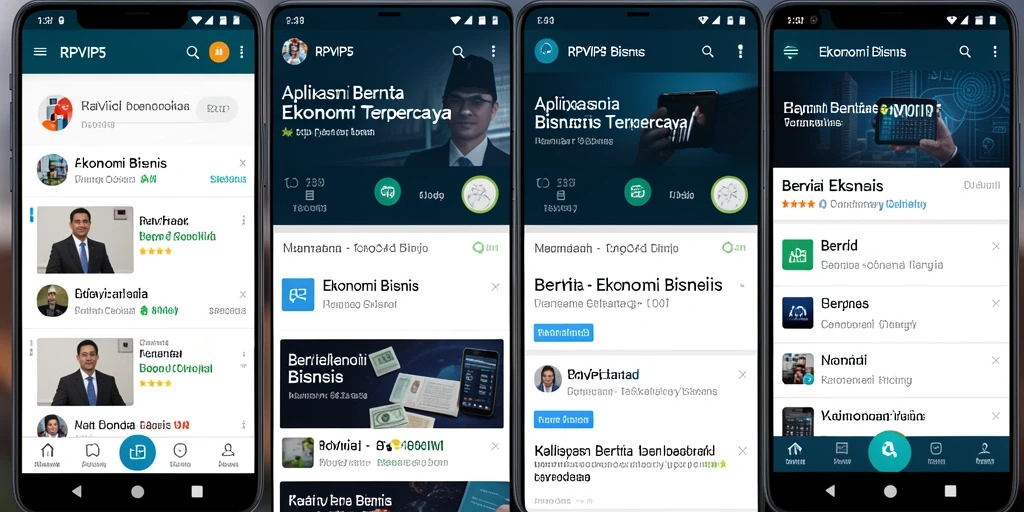 Antarmuka RPVIP5 yang modern dan informatif untuk berita ekonomi.