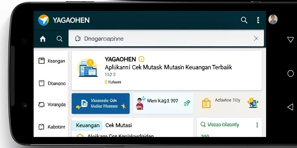 Antarmuka YAGAOHEN yang intuitif untuk cek mutasi keuangan.